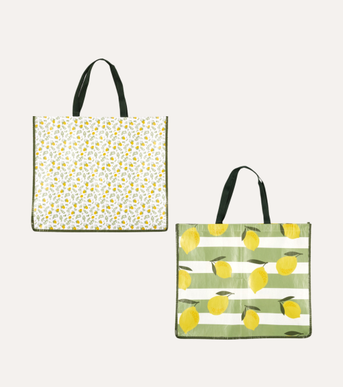 Bolsa de Compra Estampado Limones de Poliéster