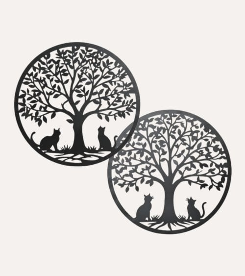 Decoración de Pared Árbol de Mascotas de Metal
