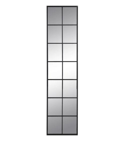 Espejo de Pared en Metal Negro Efecto Ventana-2