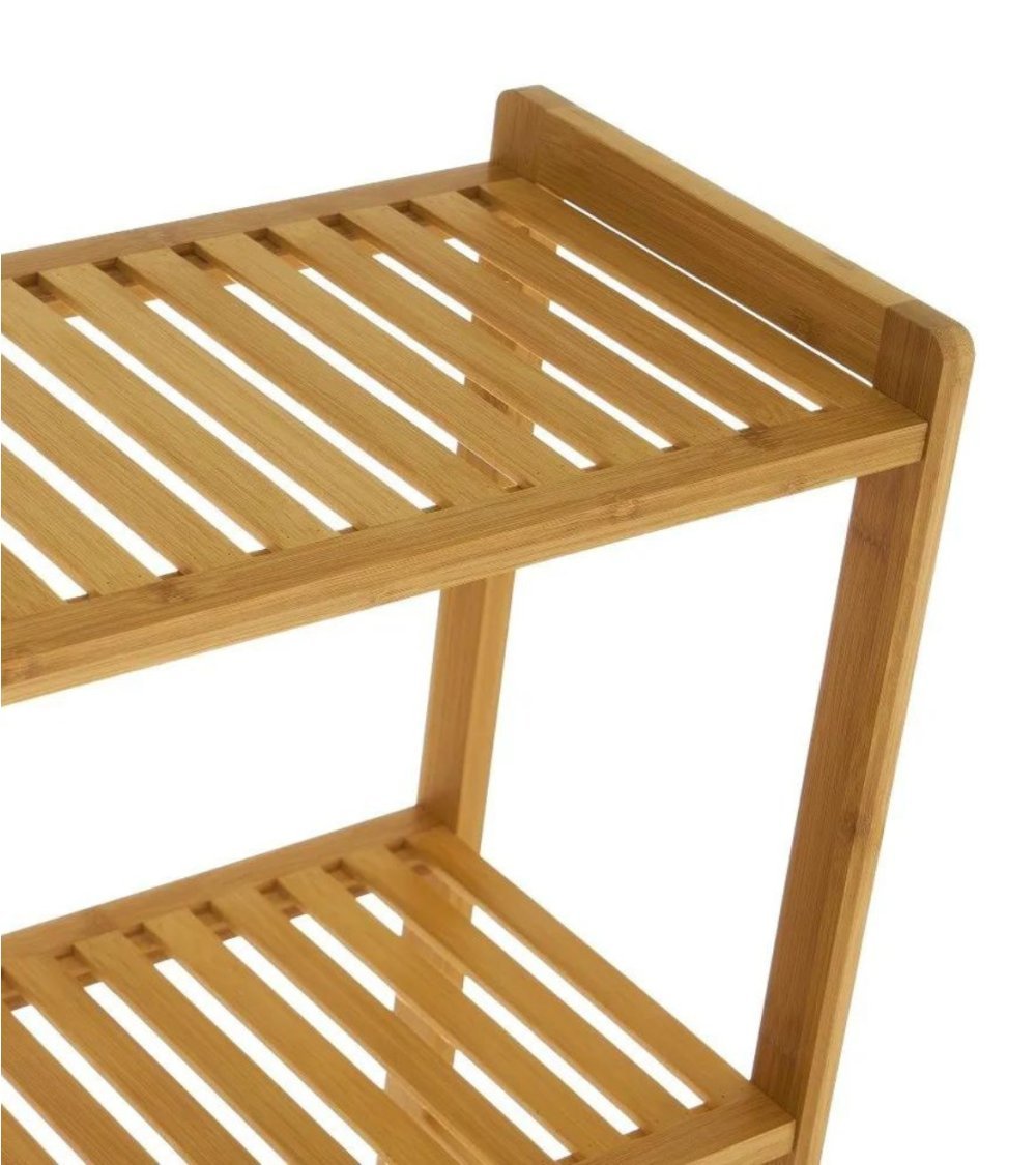 Estante Sobre Inodoro De Bambú Con Cajón Y Cesta Ideal Para