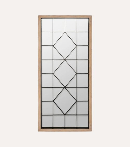 Espejo de Pared Enzo de Madera y Metal