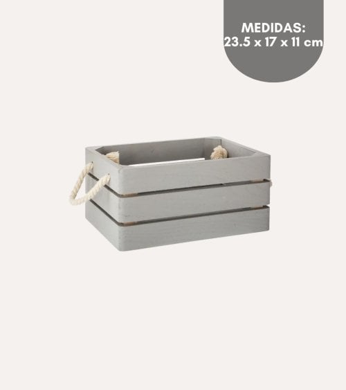Caja Dream con Asas de Cuerda de Madera