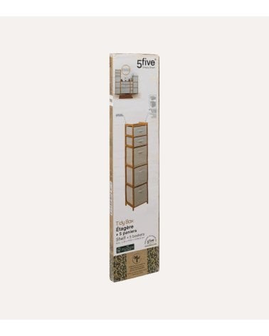 Estantería para Baño Tidy Box con 5 Cestas de Bambú