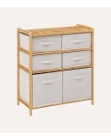 Estantería para Baño Tidy Box con 6 Cestas de Bambú