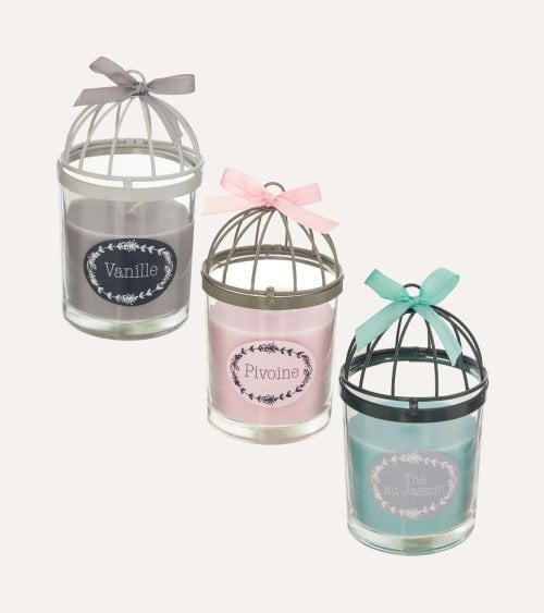 Vela Aromática Jaula de Pájaros de Cristal