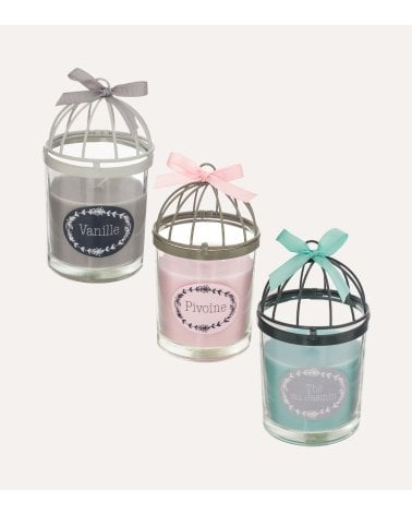 Vela Aromática Jaula de Pájaros de Cristal