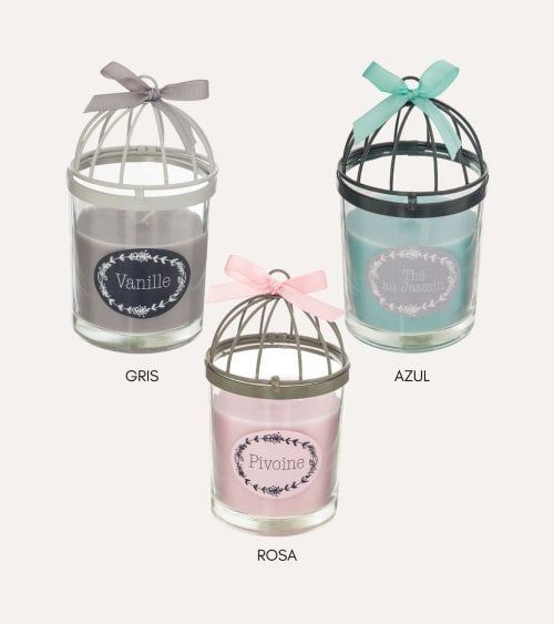 Vela Aromática Jaula de Pájaros de Cristal