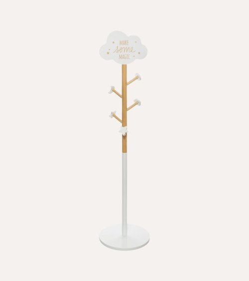 Perchero Infantil Nube de Madera de Pino
