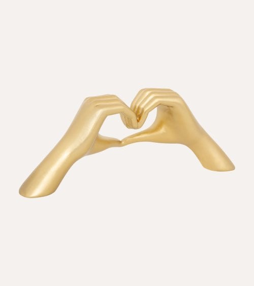 Figura Decorativa Corazón de Manos Taylor de Resina