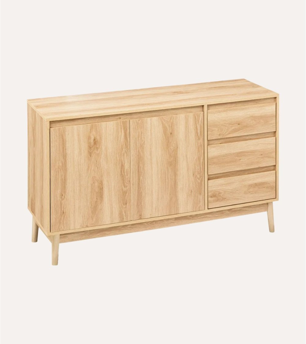 Aparador Abana con 2 Puertas y 3 Cajones de MDF Aparador Abana con 2 Puertas y 3 Cajones de MDF
