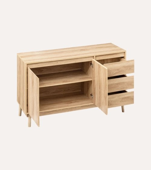Aparador Abana con 2 Puertas y 3 Cajones de MDF
