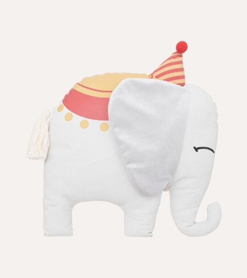 Cojín Infantil Elefante de Circo de Poliéster