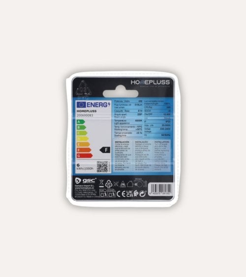 Bombilla LED Esférica E14 6W