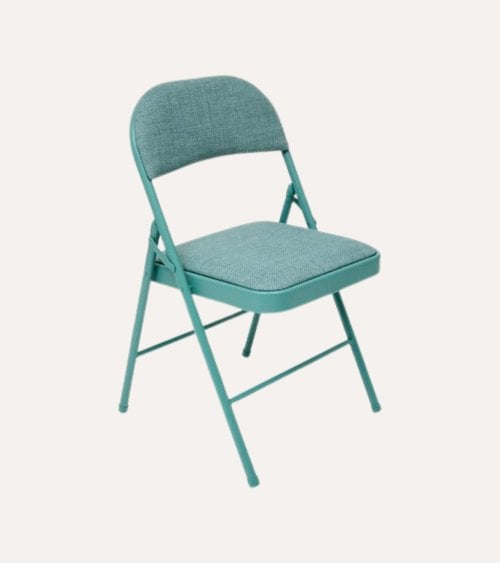 Silla Plegable Jaspeada de Acero y Poliéster