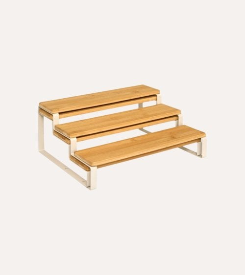 Estante Extensible para Especias Ordera de Bambú y Metal