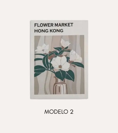 Cuadro Impreso Flower Market de Lienzo