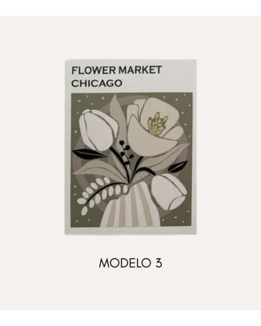 Cuadro Impreso Flower Market de Lienzo