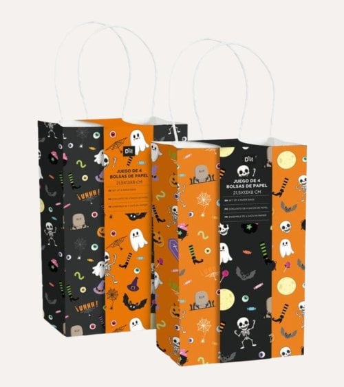 Set de 4 Bolsas para Halloween de Papel