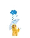 Paraguas Infantil Cambio de Color con Lluvia-2