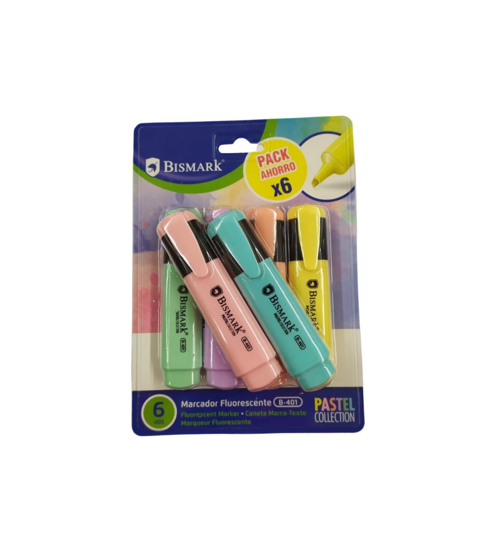 Pack 6 Subrayadores Fluorescentes Pastel STAEDTLER –