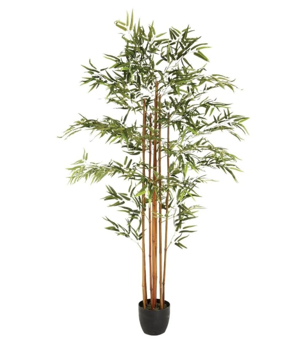 Planta Artificial de Bambú con Maceta Plástica-1