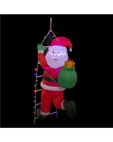 Escalador hinchable de Papá Noel 30 lámparas h150cm